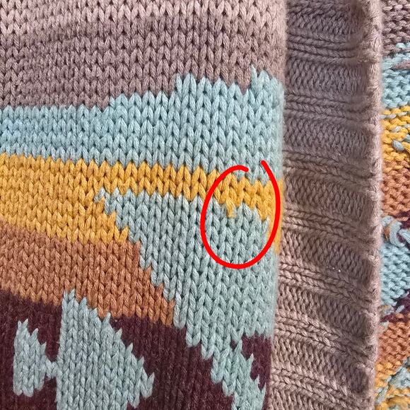 Pendleton Sierra Springs Aztec Southwestern Cotton Wool Long Open Cardigan - Picture 9 of 13